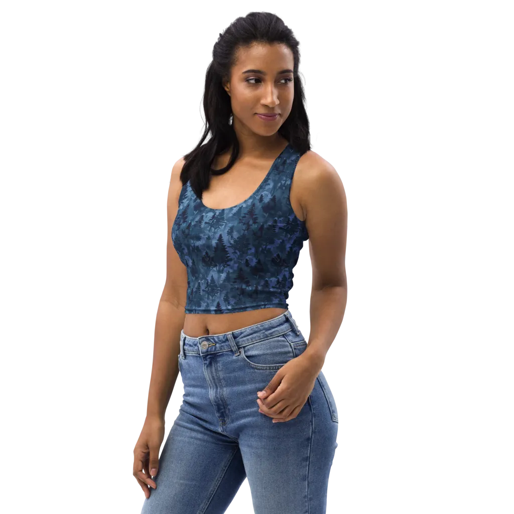 Midnight Timber on Crop Top — Left Front