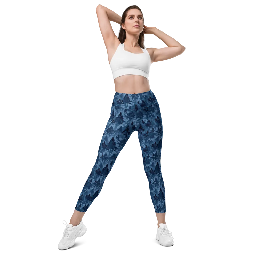 Midnight Timber on Leggings with Pockets — Front