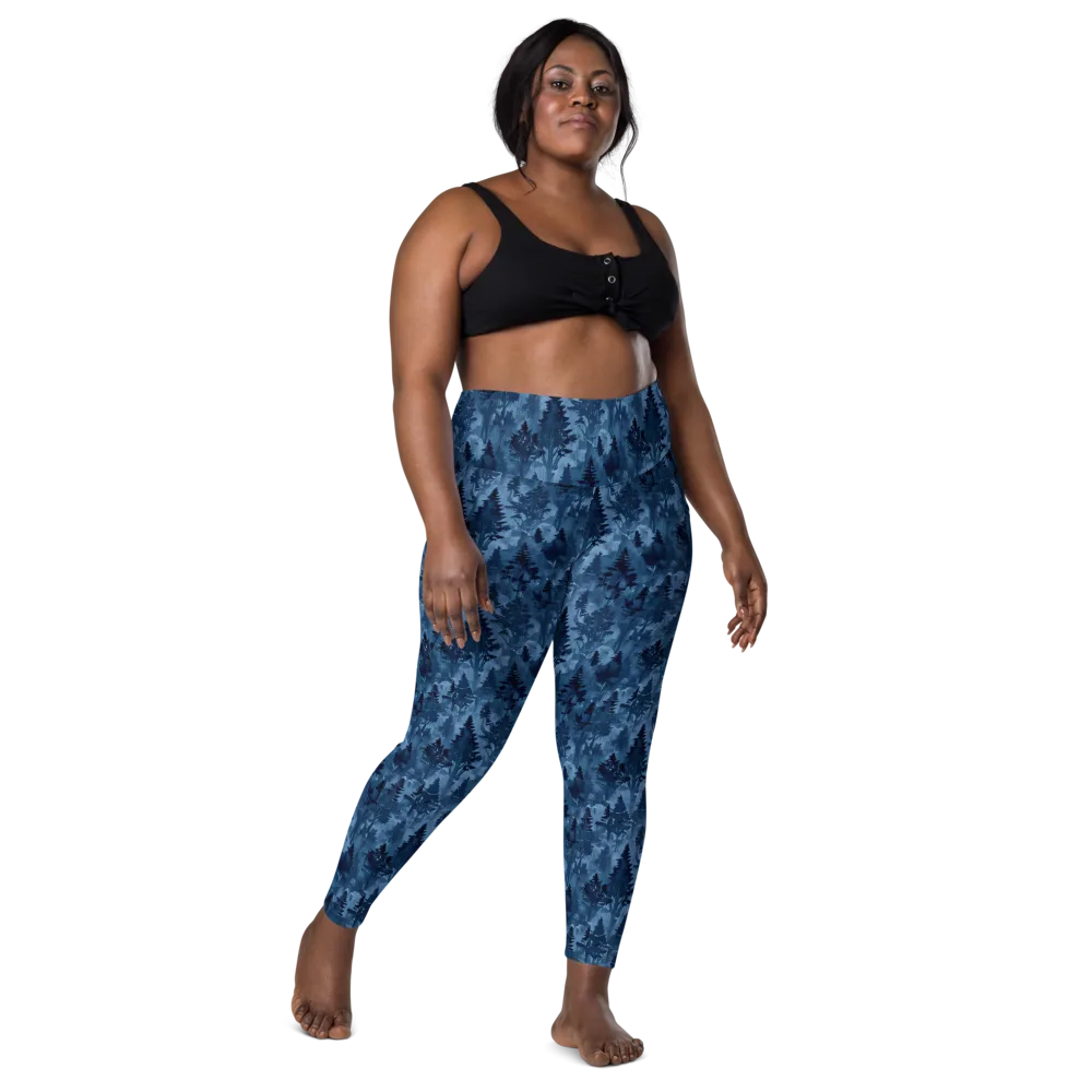 Midnight Timber on Leggings with Pockets — Front