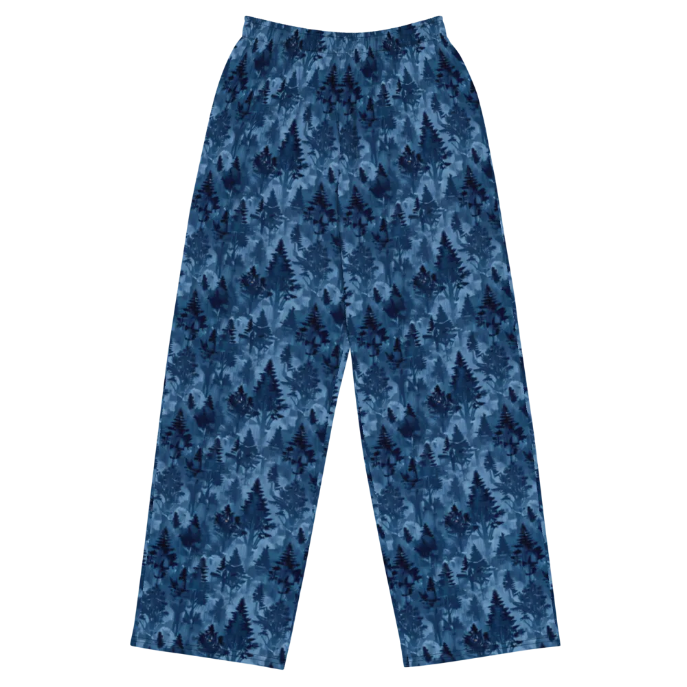 Midnight Timber on Wide-Leg Pants — Front