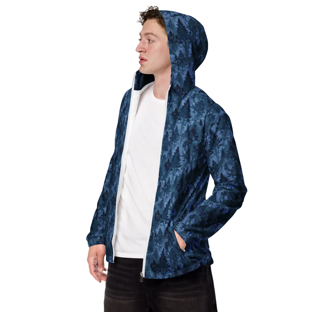 Midnight Timber on Men's Windbreaker — Left Front