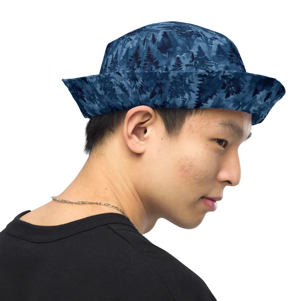 Midnight Timber on Reversible Bucket Hat — Right Outside