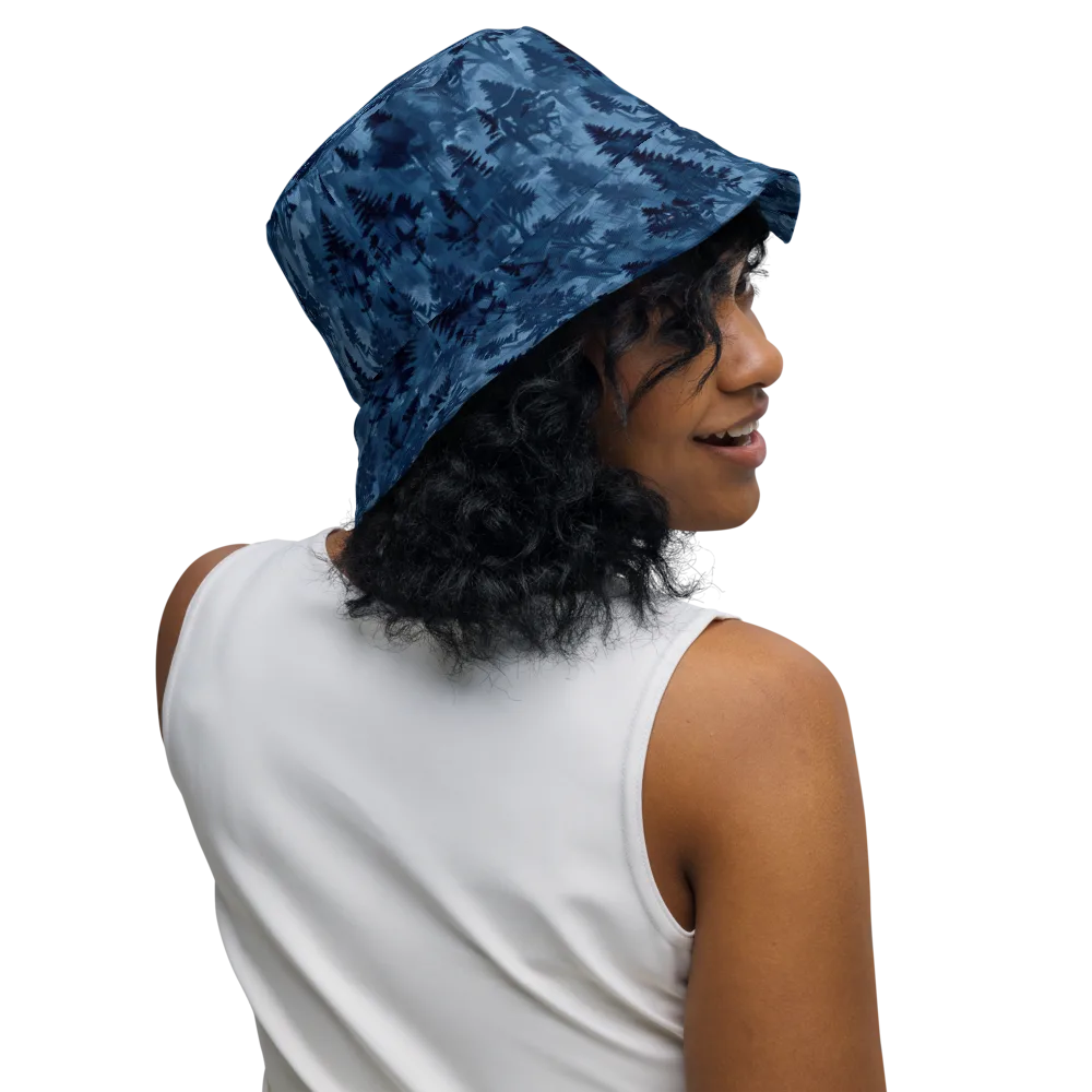 Midnight Timber on Reversible Bucket Hat — Right Outside