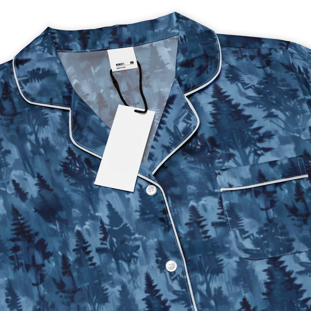 Midnight Timber on Women's Short Sleeve Pajama Top — Product details
