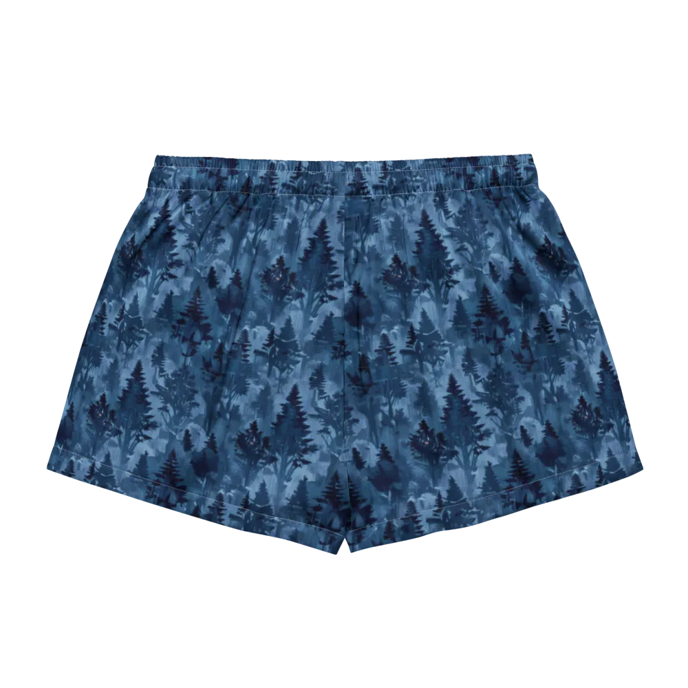 Midnight Timber on Women's Pajama Shorts — Back