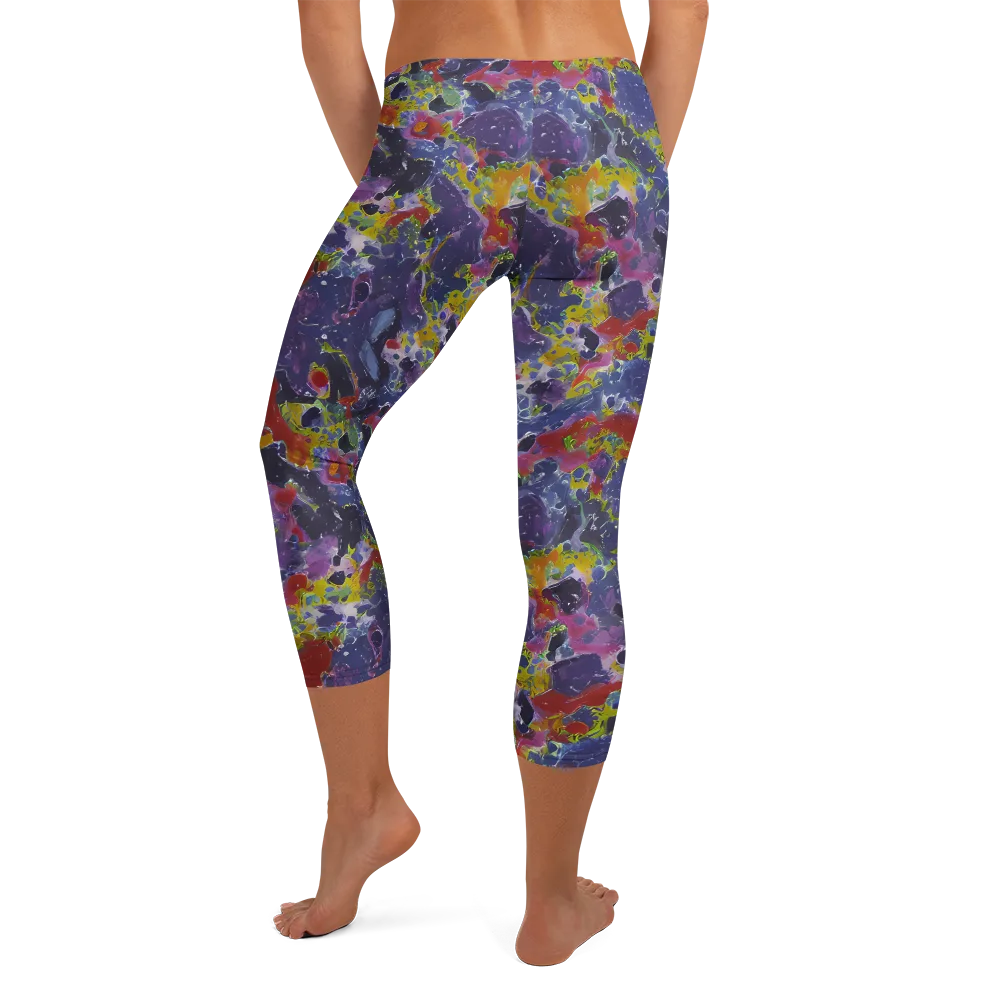 Purple Frequency on Capri Leggings — Back
