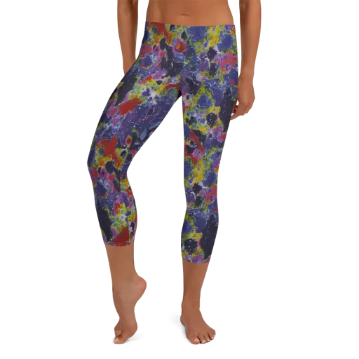 Purple Frequency on a Capri Leggings