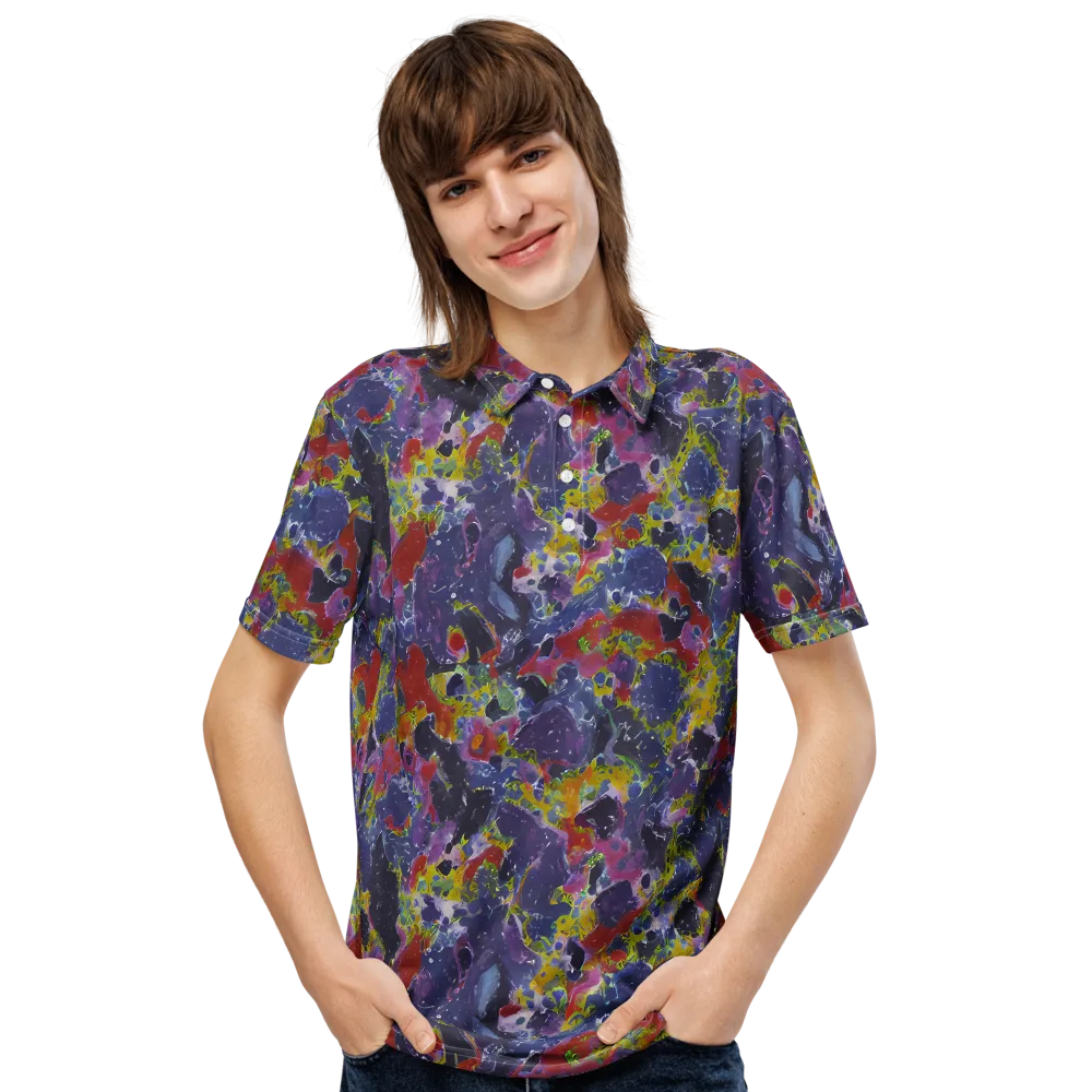 Purple Frequency on Men's Slim Fit Polo Shirt — Front