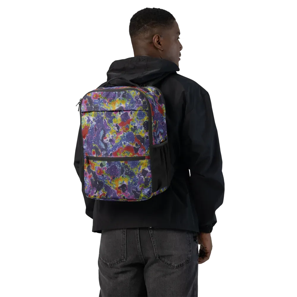 Purple Frequency on Utility Backpack — Back
