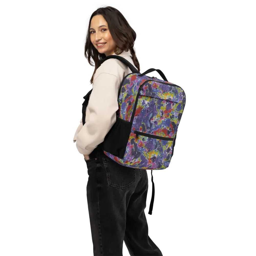Purple Frequency on Utility Backpack — Back