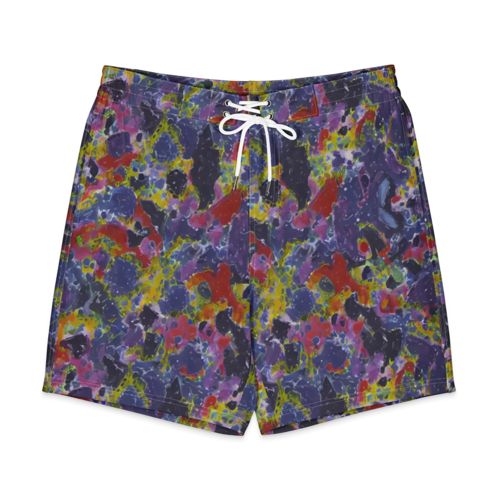 Purple Frequency on Men's Board Shorts — Front