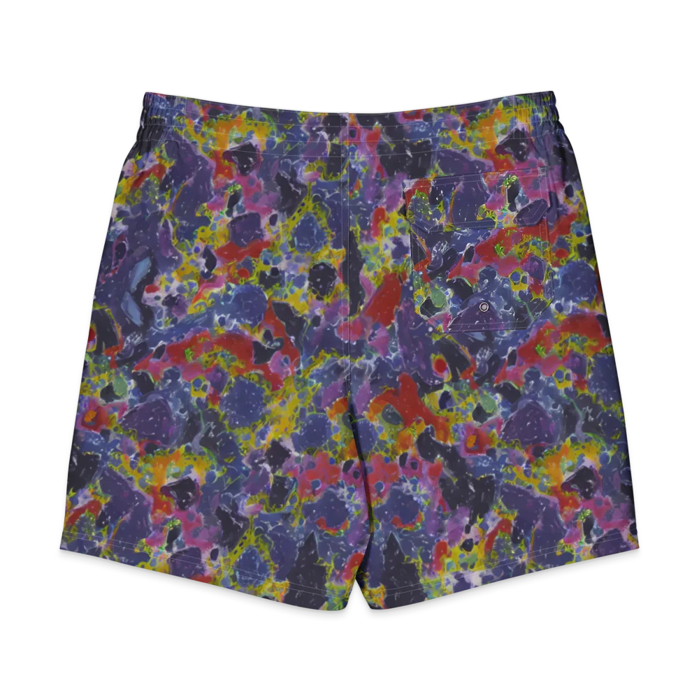 Purple Frequency on Men's Board Shorts — Back