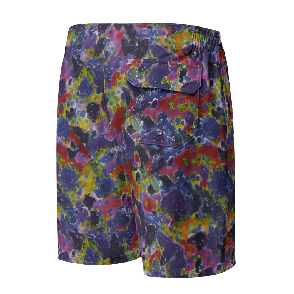 Purple Frequency on Men's Board Shorts — Back