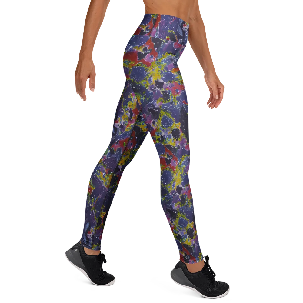 Purple Frequency on Yoga Leggings — Right
