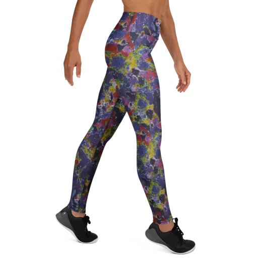 Purple Frequency on a Yoga Leggings