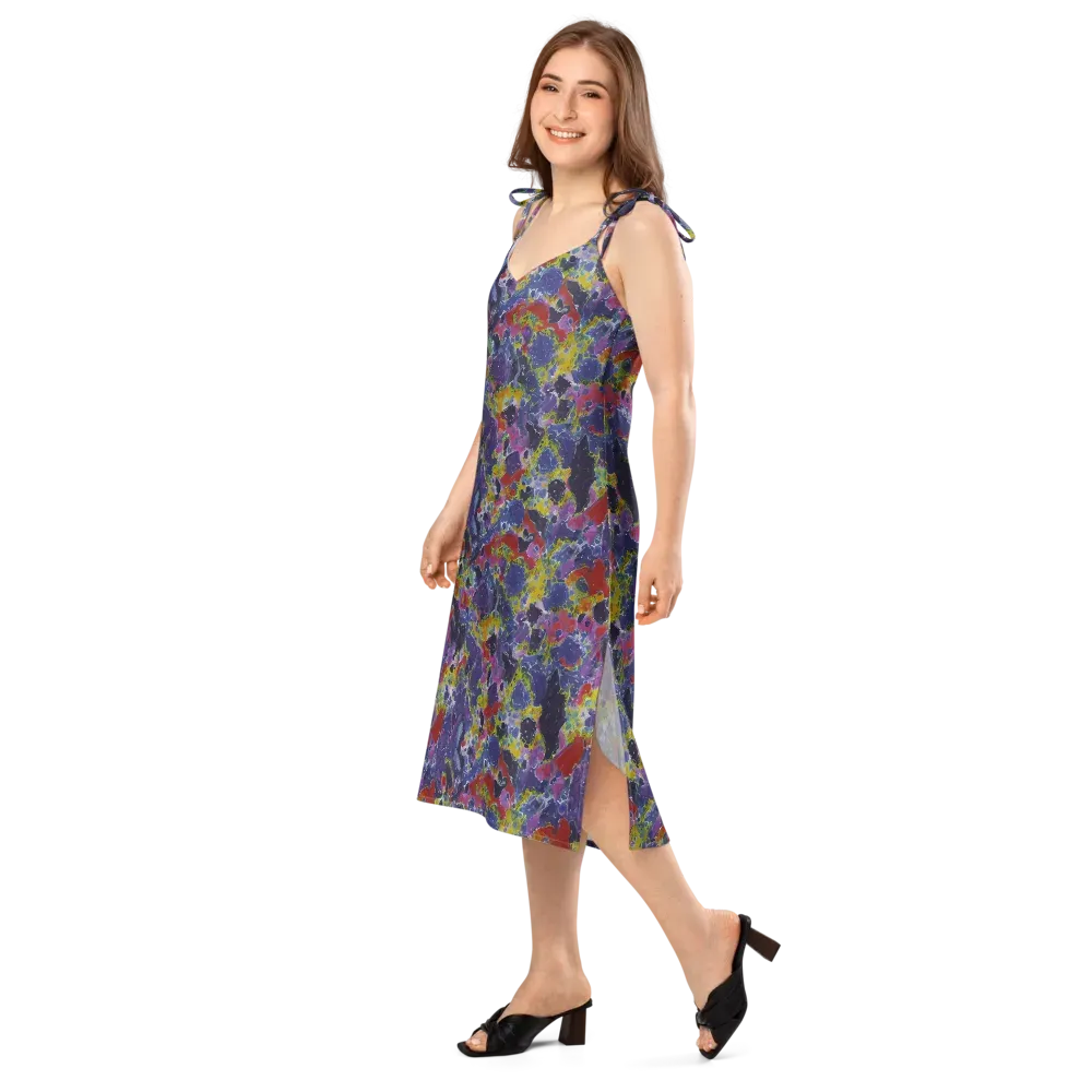 Purple Frequency on Slip Dress — Left Front