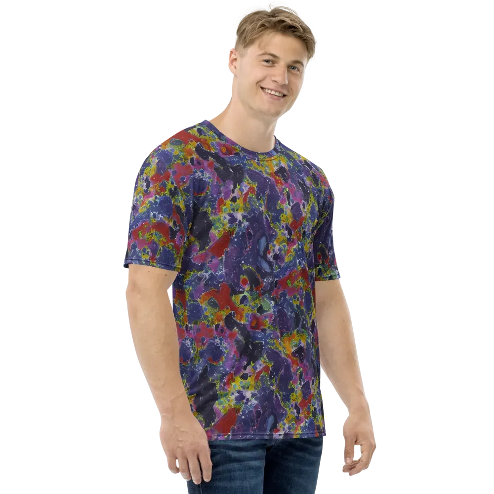 Purple Frequency on Men's Crew Neck T-Shirt — Right