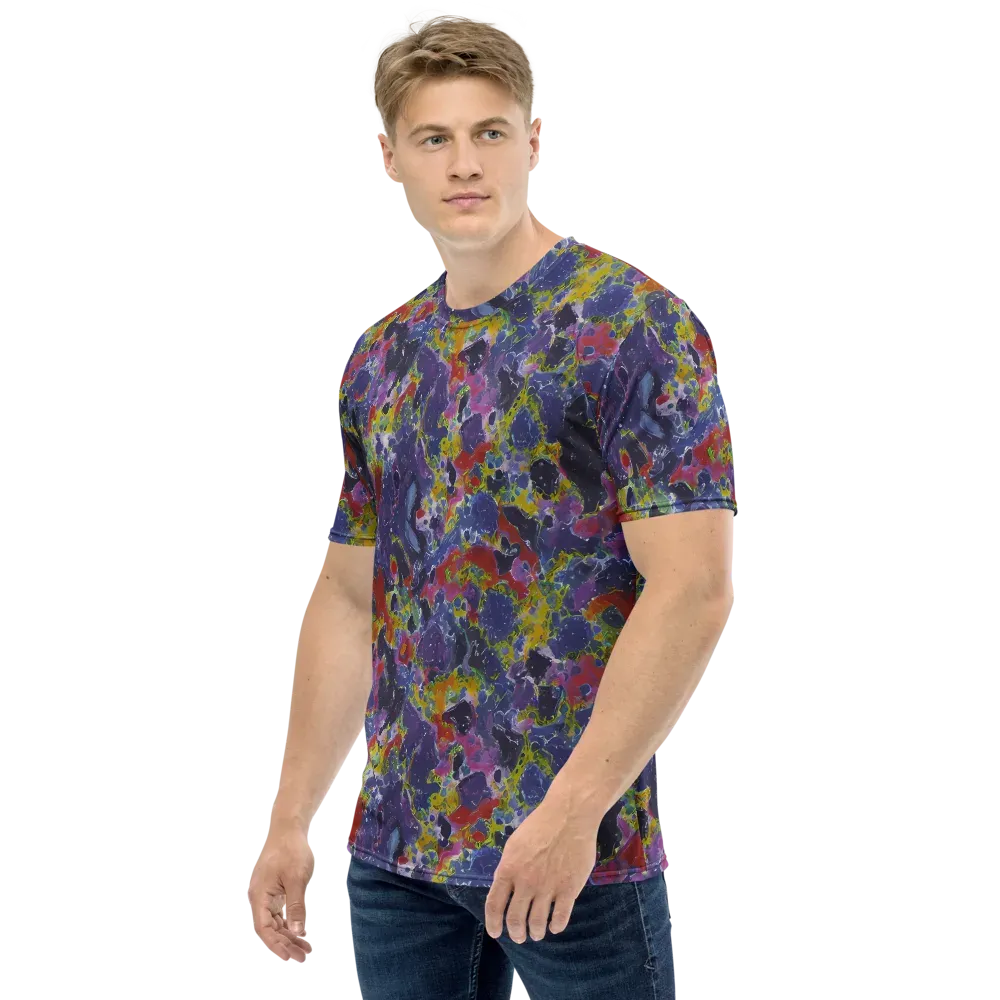 Purple Frequency on Men's Crew Neck T-Shirt — Left