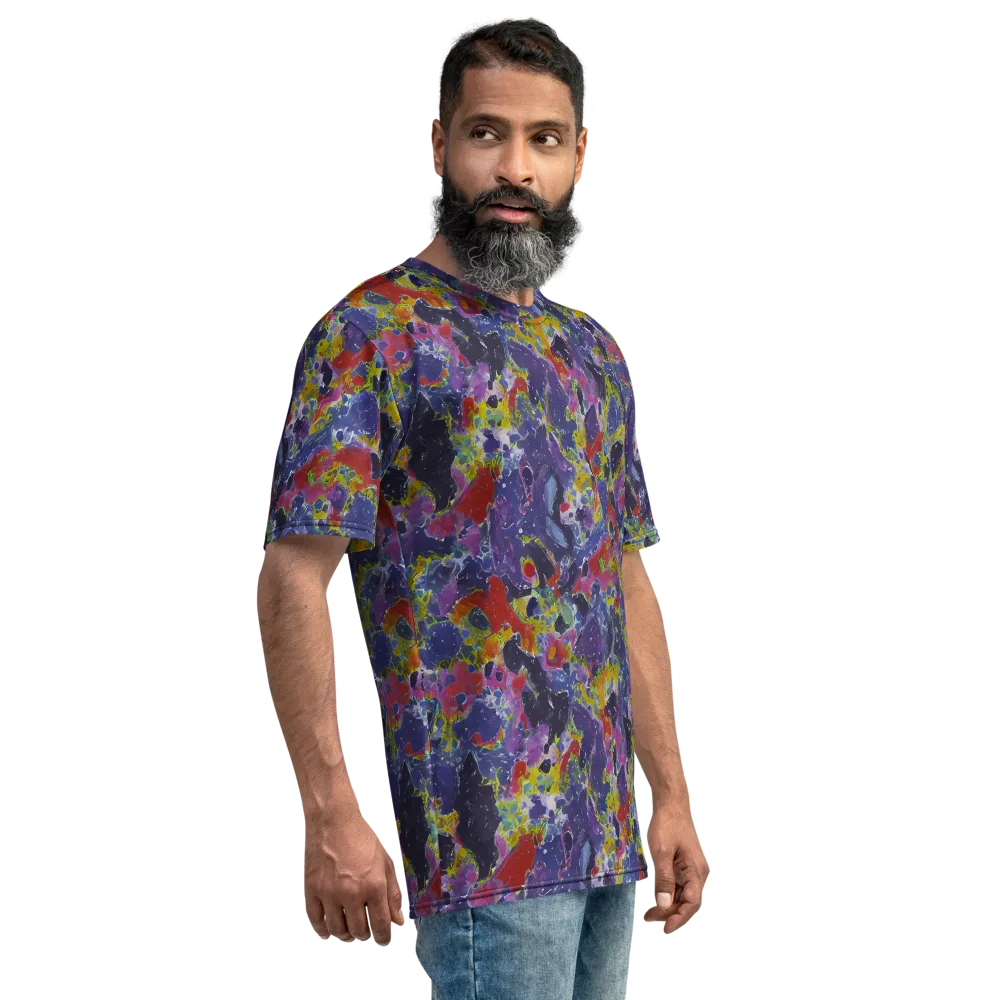 Purple Frequency on Men's Crew Neck T-Shirt — Right