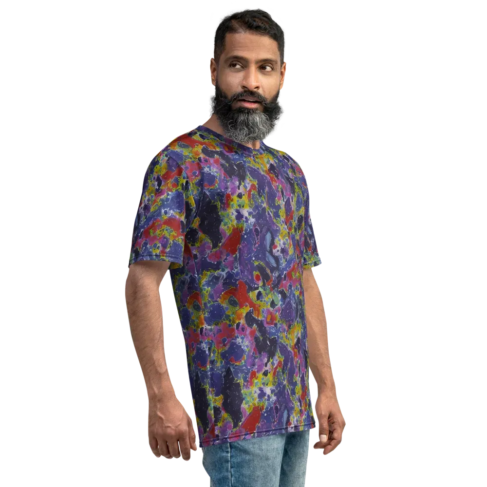 Purple Frequency on Men's Crew Neck T-Shirt — Right