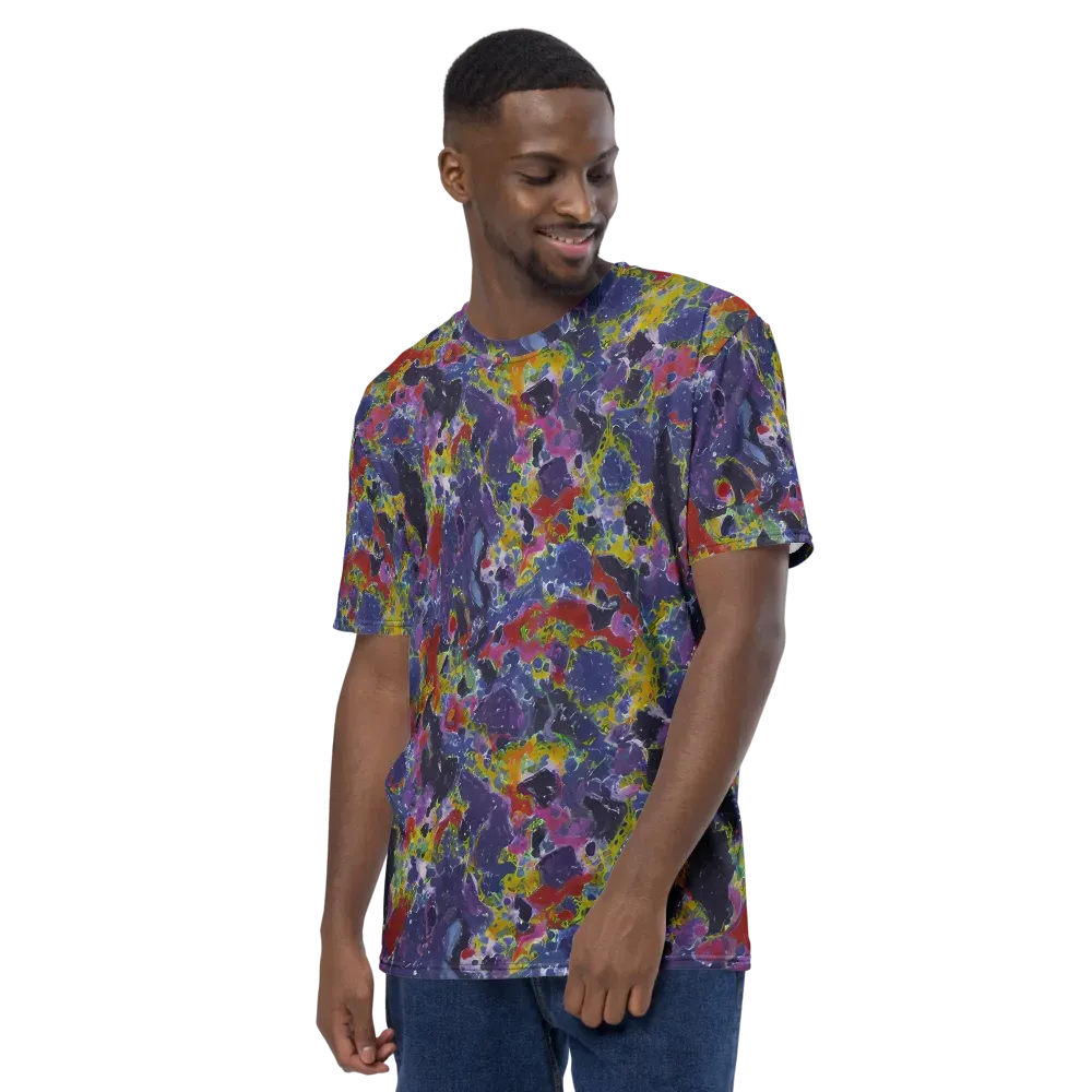 Purple Frequency on Men's Crew Neck T-Shirt — Left