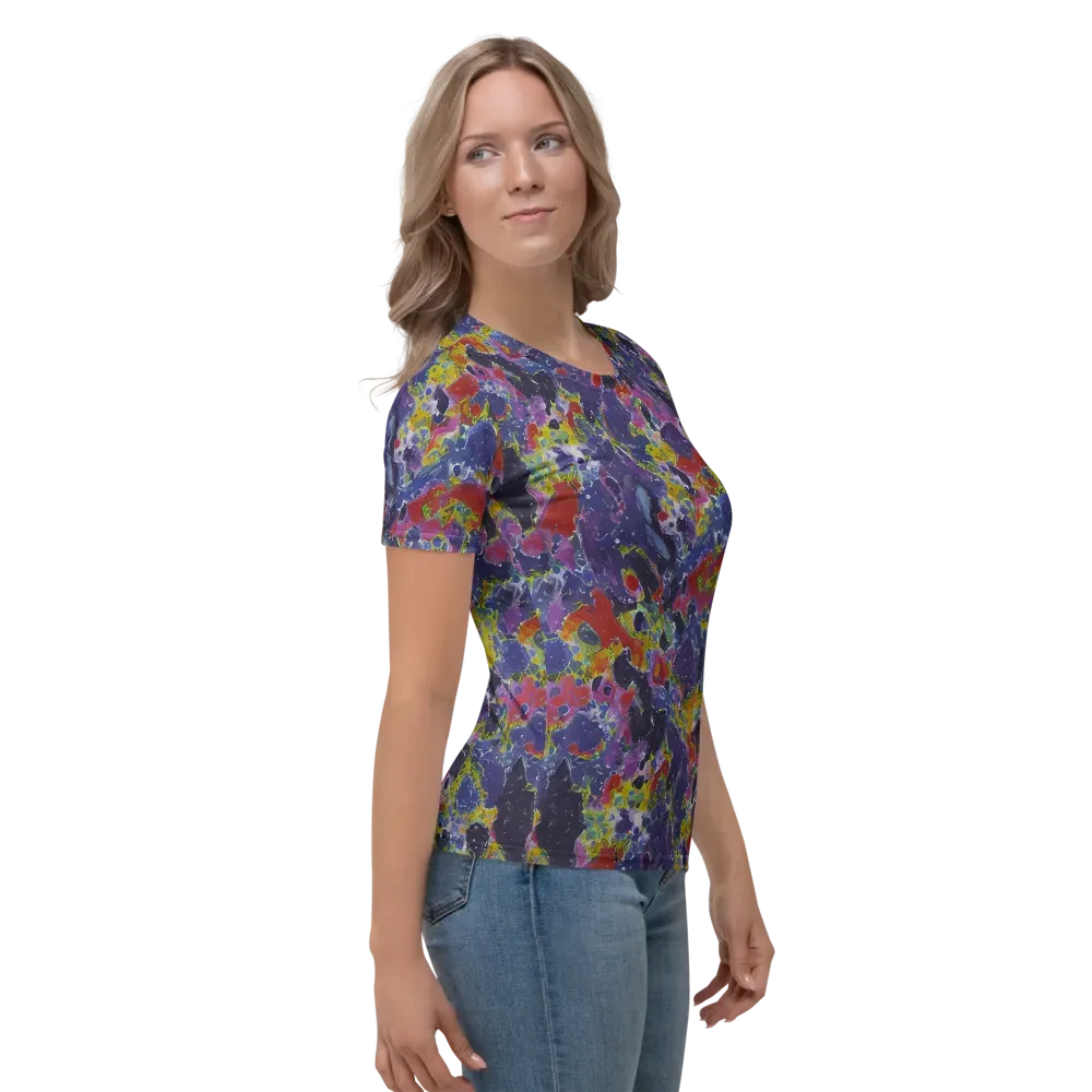 Purple Frequency on Women's Crew Neck T-Shirt — Right