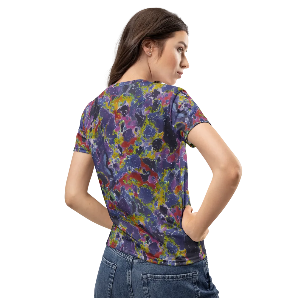 Purple Frequency on Women's Crew Neck T-Shirt — Back