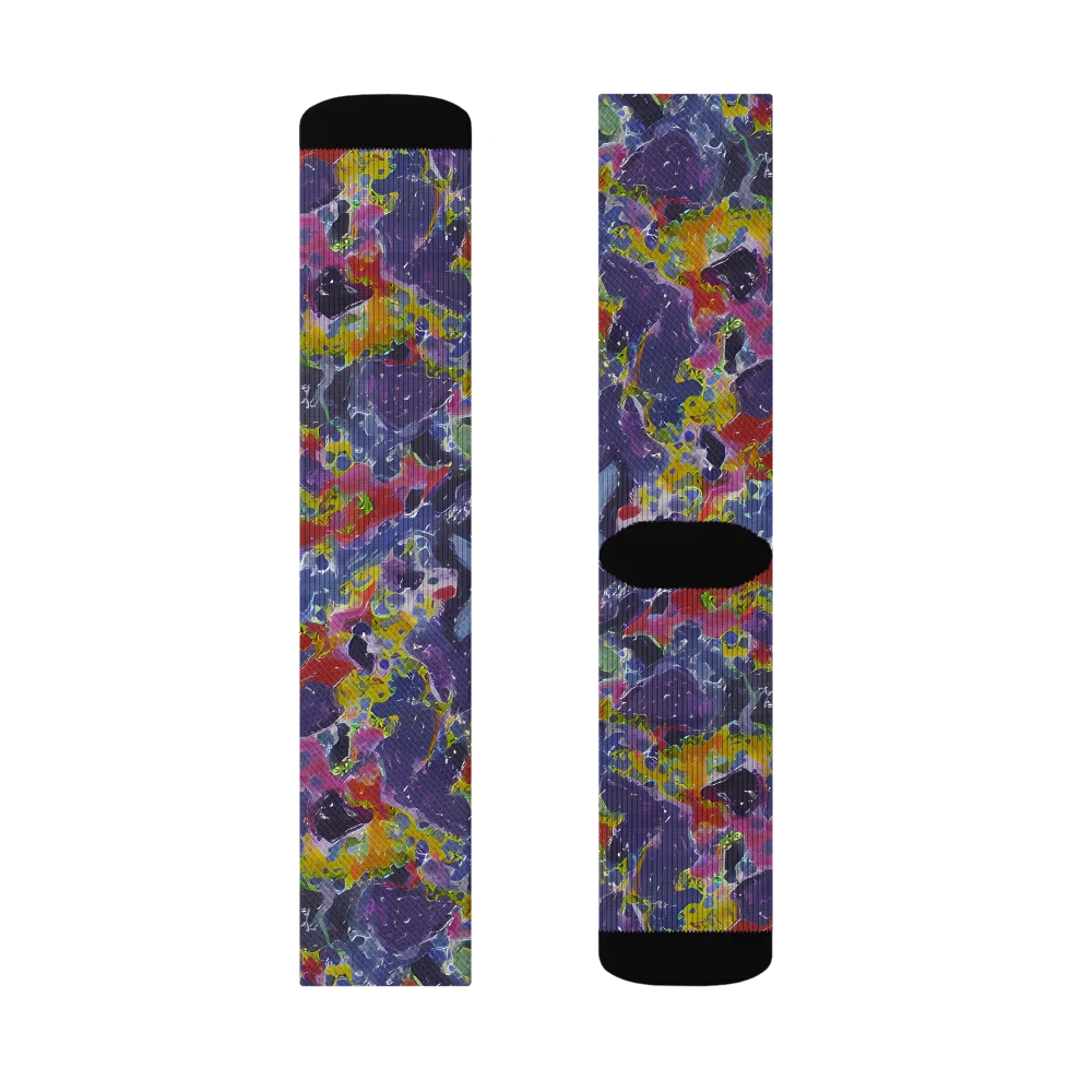 Purple Frequency on Socks — Left Sock