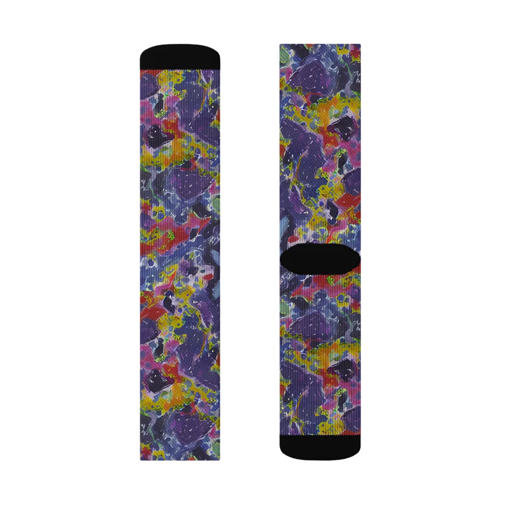 Purple Frequency on Socks — Right Sock
