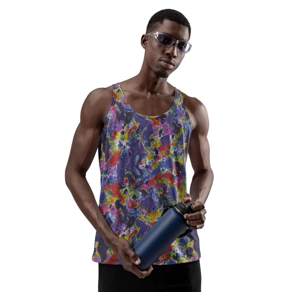Purple Frequency on Men's Tank Top — Front