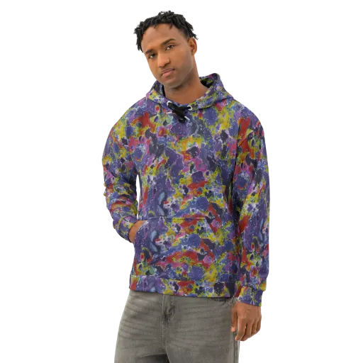 Purple Frequency on a Cotton Hoodie