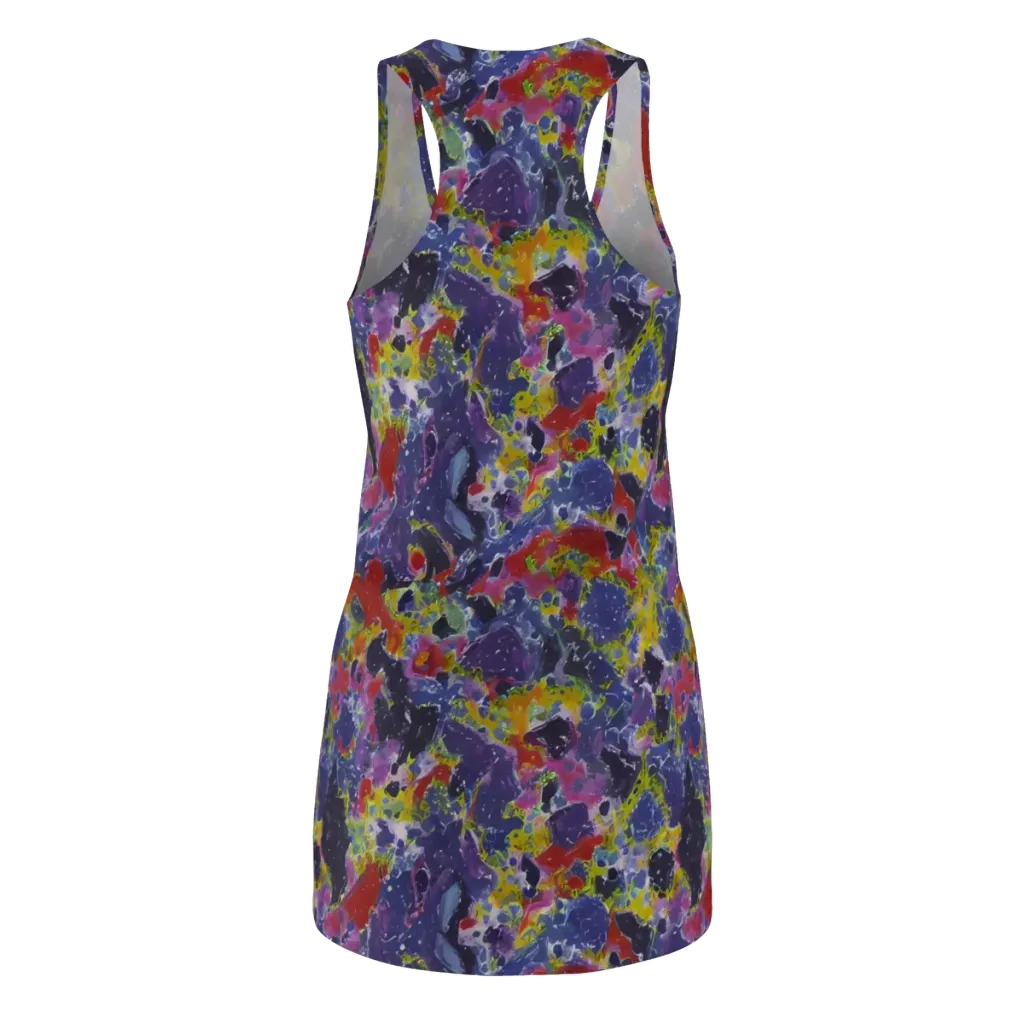 Purple Frequency on Racerback Dress — Back