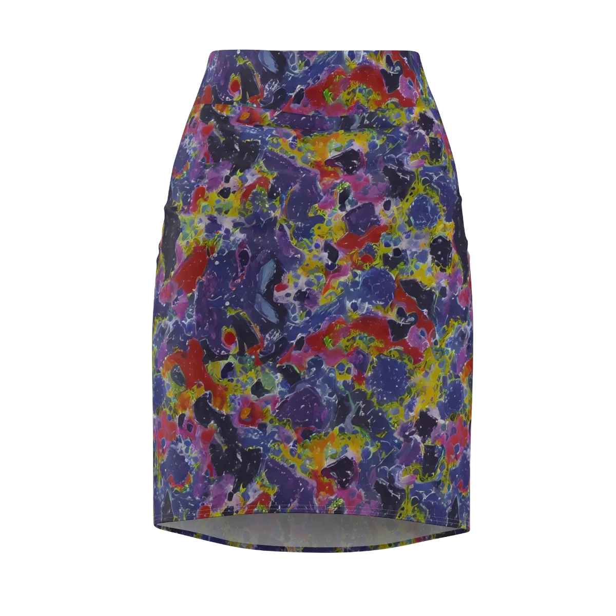 Purple Frequency on Pencil Skirt — Front
