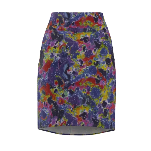 Purple Frequency on a Pencil Skirt