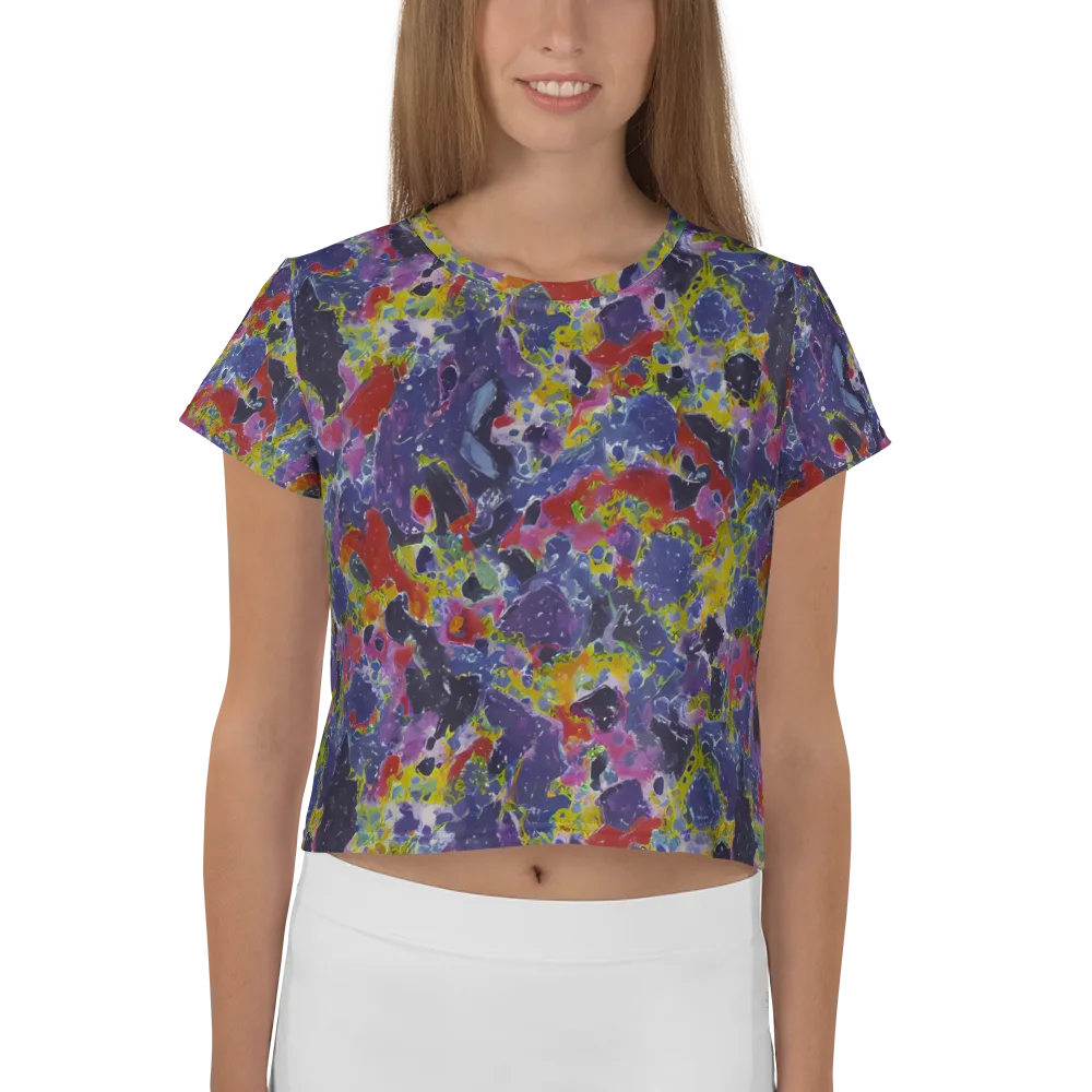 Purple Frequency on Crop Tee — Front