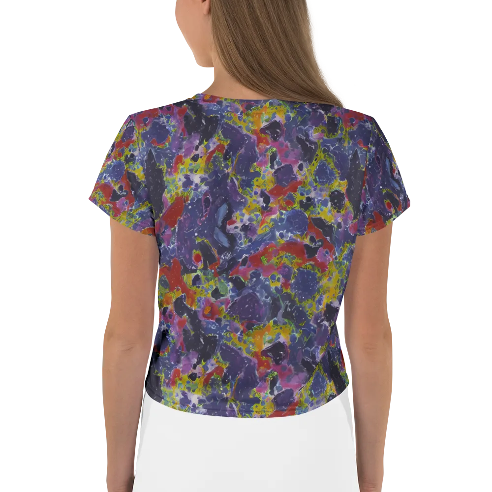 Purple Frequency on Crop Tee — Back