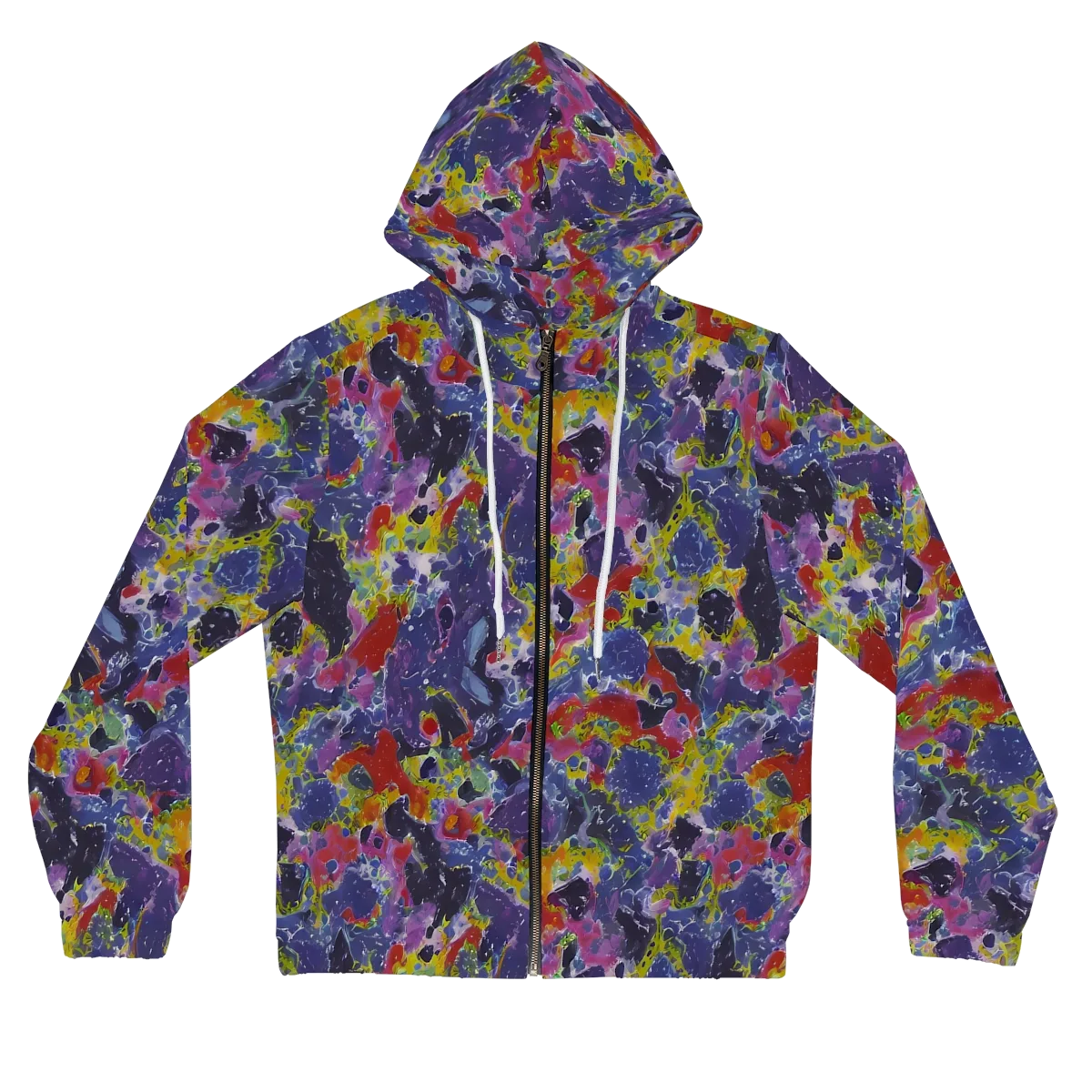 Purple Frequency on Women's Full-Zip Hoodie — Front