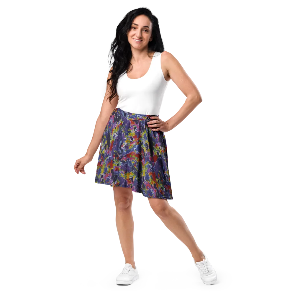 Purple Frequency on Skater Skirt — Front