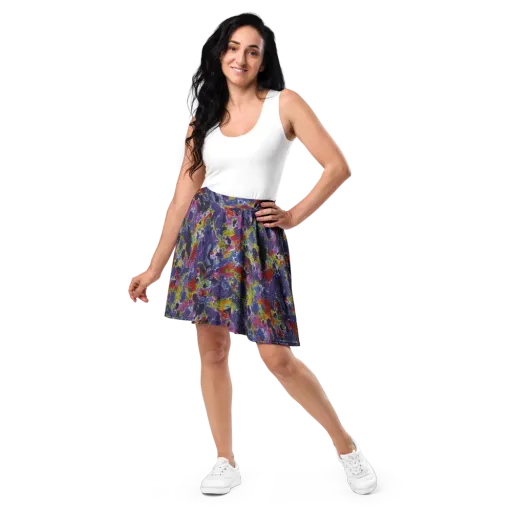 Purple Frequency on a Skater Skirt