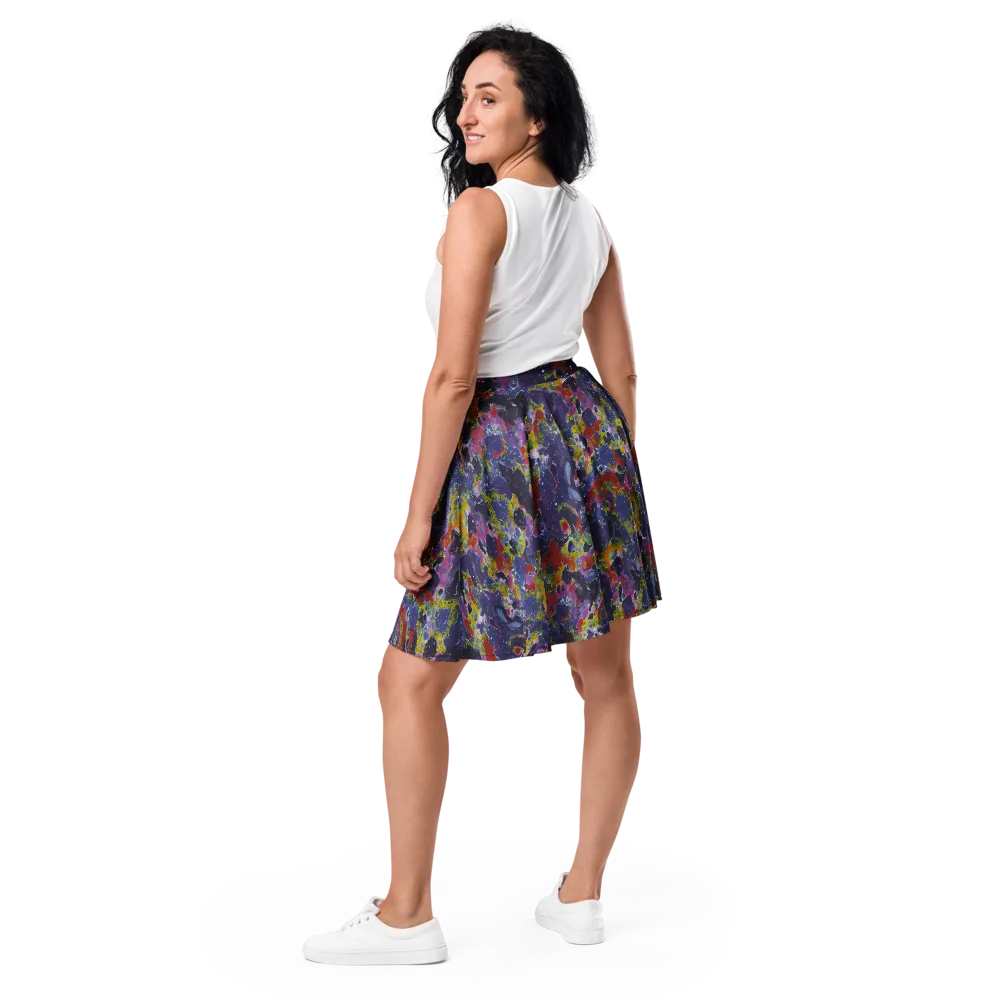 Purple Frequency on Skater Skirt — Back
