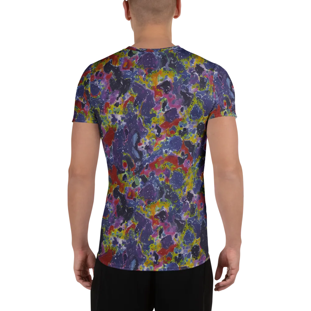 Purple Frequency on Men's Athletic T-Shirt — Back