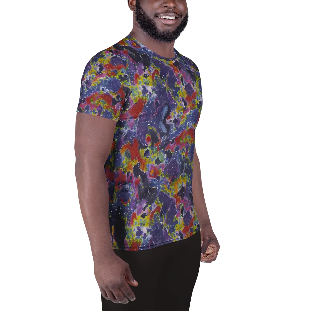 Purple Frequency on Men's Athletic T-Shirt — Right