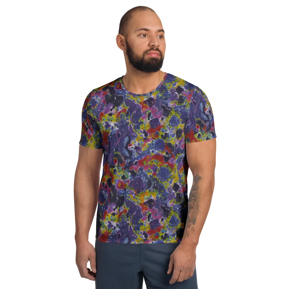 Purple Frequency on Men's Athletic T-Shirt — Front