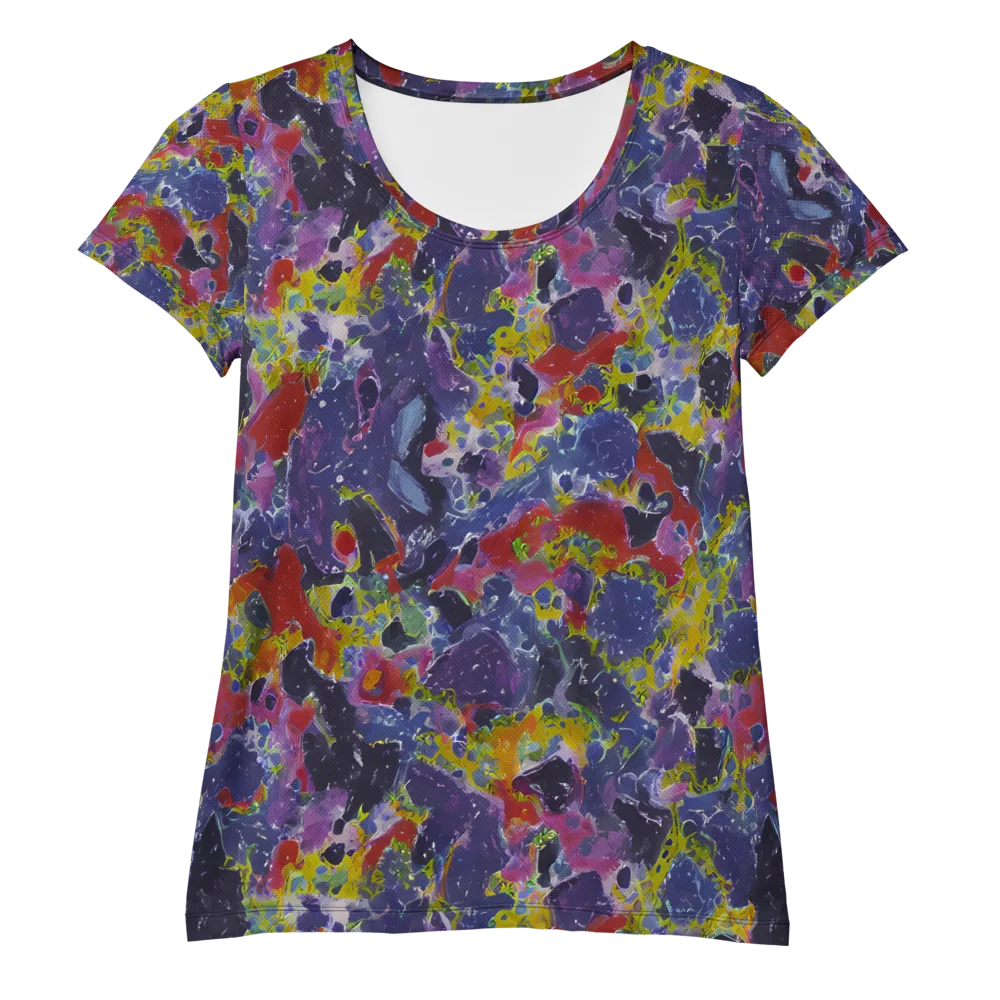 Purple Frequency on Women's Athletic T-Shirt — Front