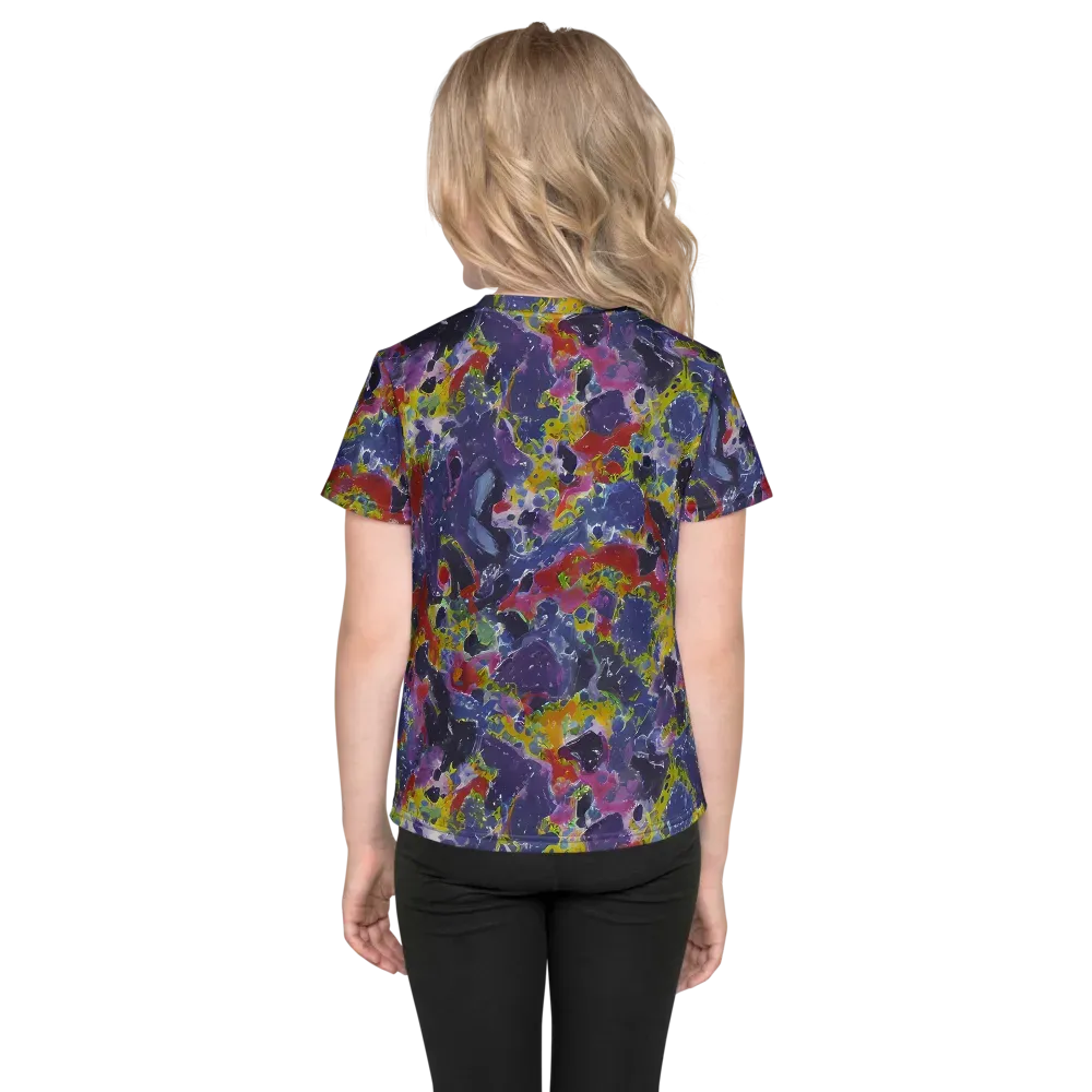 Purple Frequency on Kids Crew Neck T-Shirt — Back