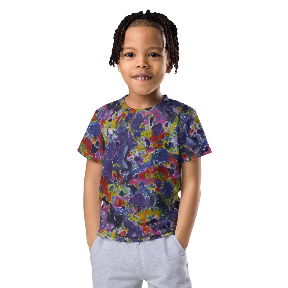 Purple Frequency on Kids Crew Neck T-Shirt — Front