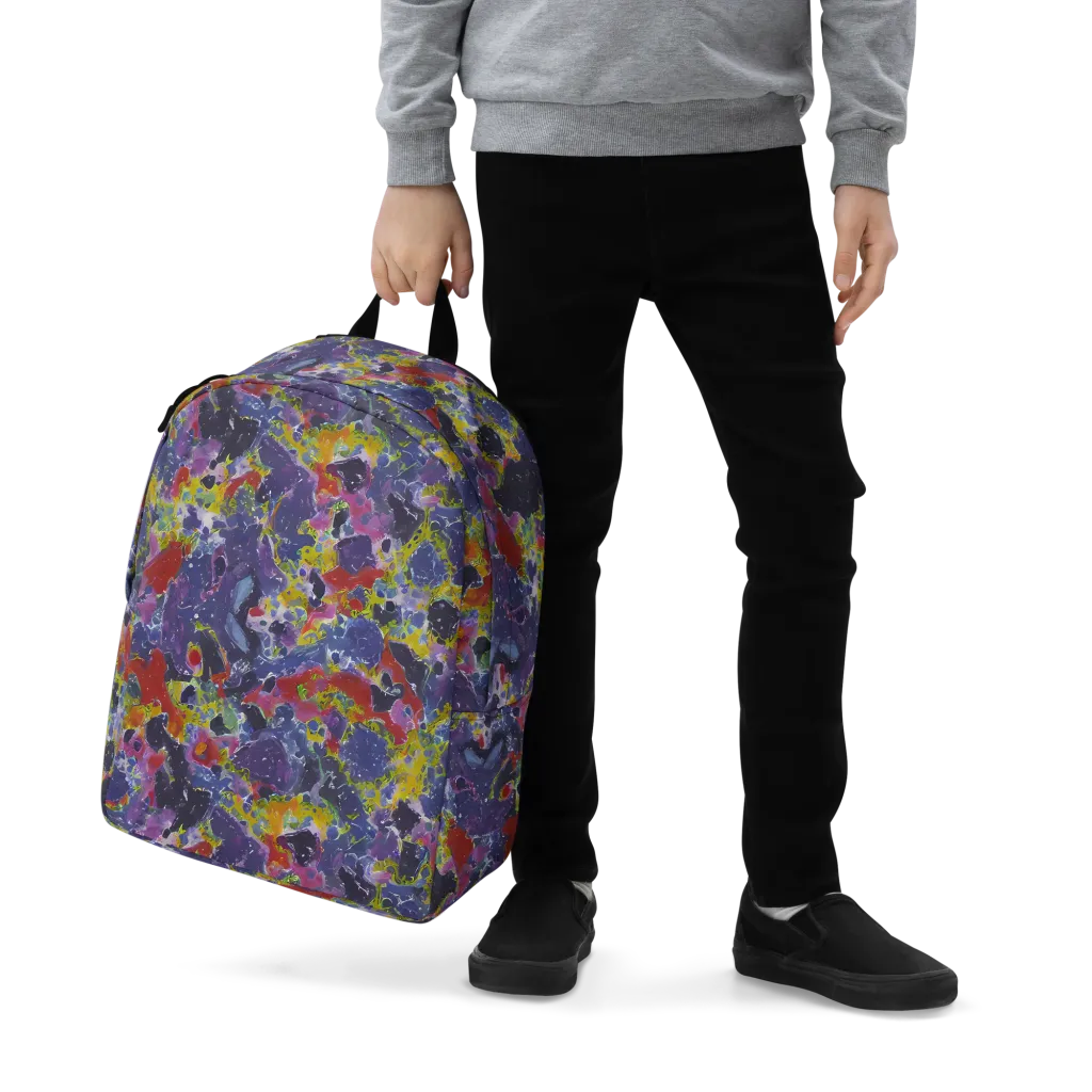 Purple Frequency on Minimalist Backpack — Zoomed-in