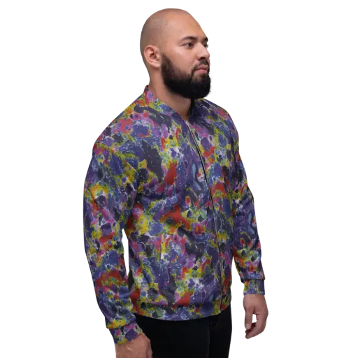 Purple Frequency on a Bomber Jacket