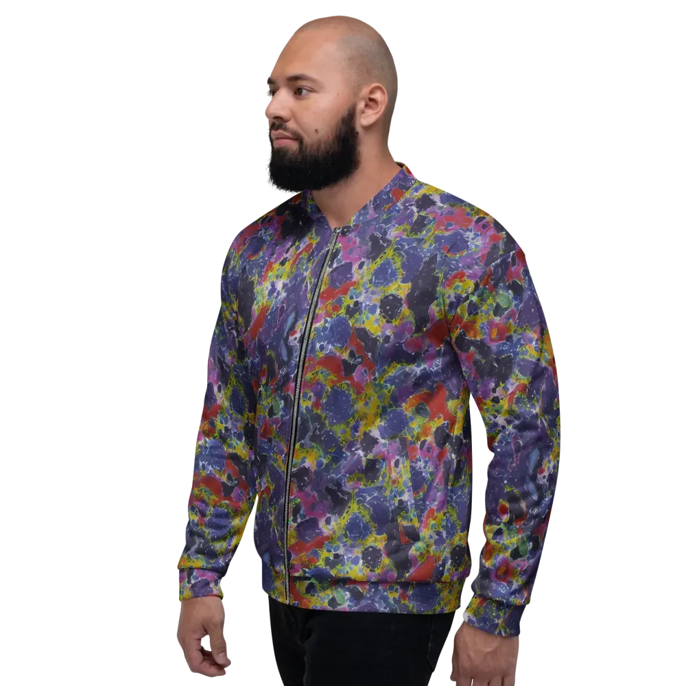 Purple Frequency on Bomber Jacket — Left