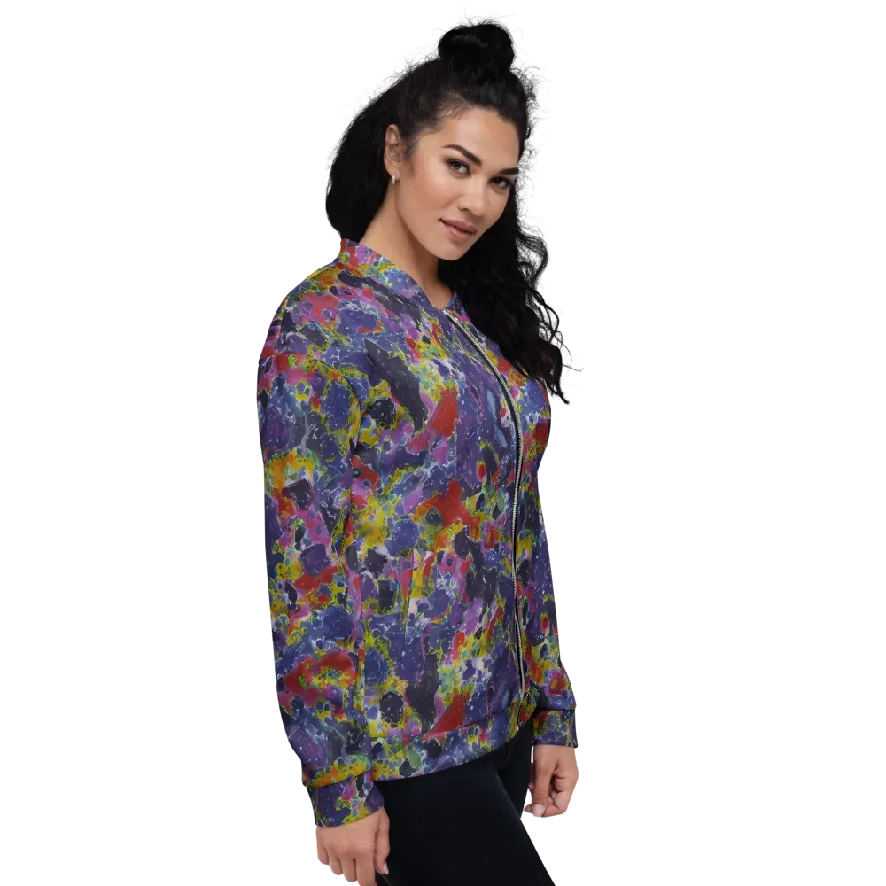 Purple Frequency on Bomber Jacket — Right